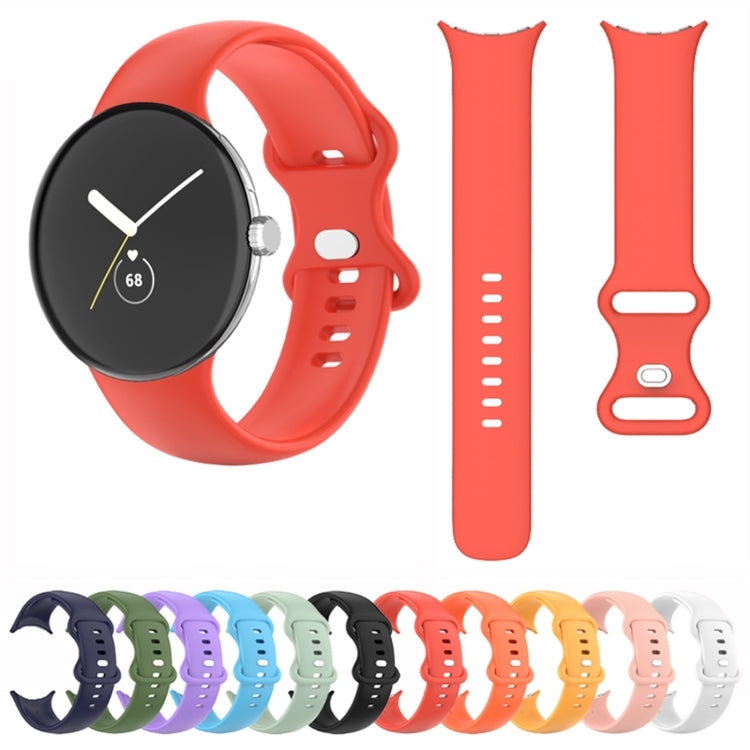 For Google Pixel Watch Single Color Silicone Watch Band Man