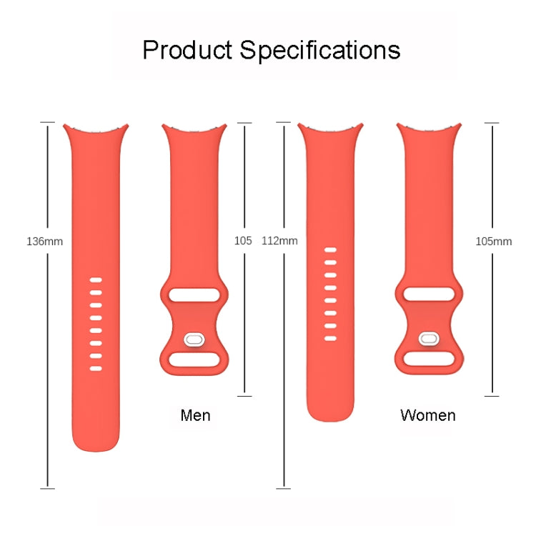 For Google Pixel Watch Single Color Silicone Watch Band Man