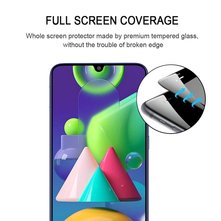 For Samsung Galaxy M21 / M21 2021 9H Surface Hardness 2.5D Full Glue Full Screen Tempered Glass Film