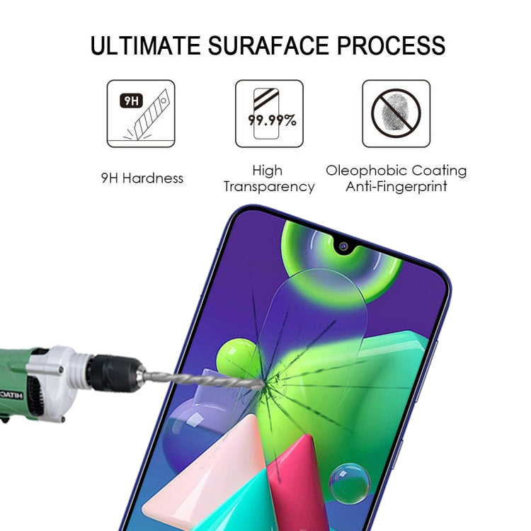 For Samsung Galaxy M21 / M21 2021 9H Surface Hardness 2.5D Full Glue Full Screen Tempered Glass Film