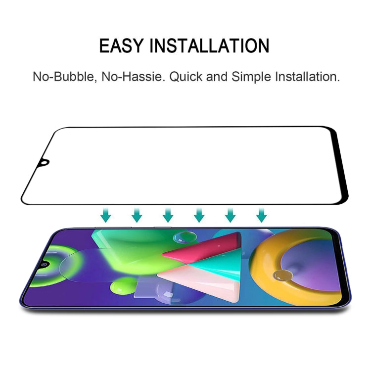 For Samsung Galaxy M21 / M21 2021 9H Surface Hardness 2.5D Full Glue Full Screen Tempered Glass Film