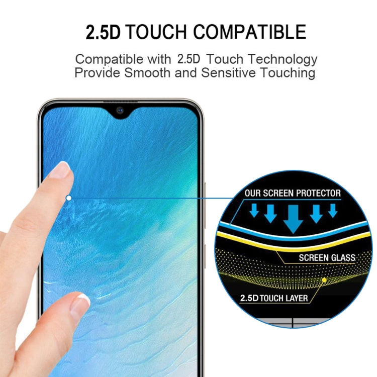 For Vivo Y19 9H Surface Hardness 2.5D Full Glue Full Screen Tempered Glass Film