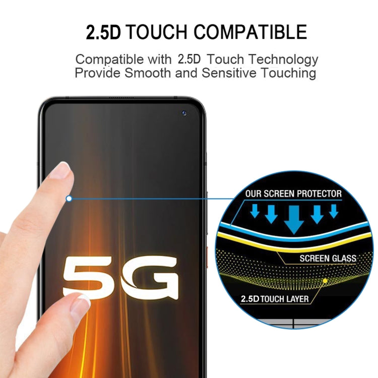 For Vivo IQOO 3 9H Surface Hardness 2.5D Full Glue Full Screen Tempered Glass Film