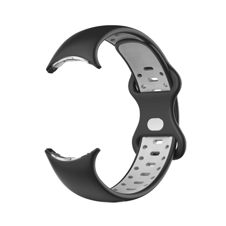 For Google Pixel Watch Two-Color Silicone Watch Band Man