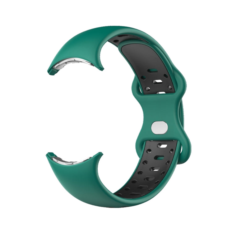 For Google Pixel Watch Two-Color Silicone Watch Band Man