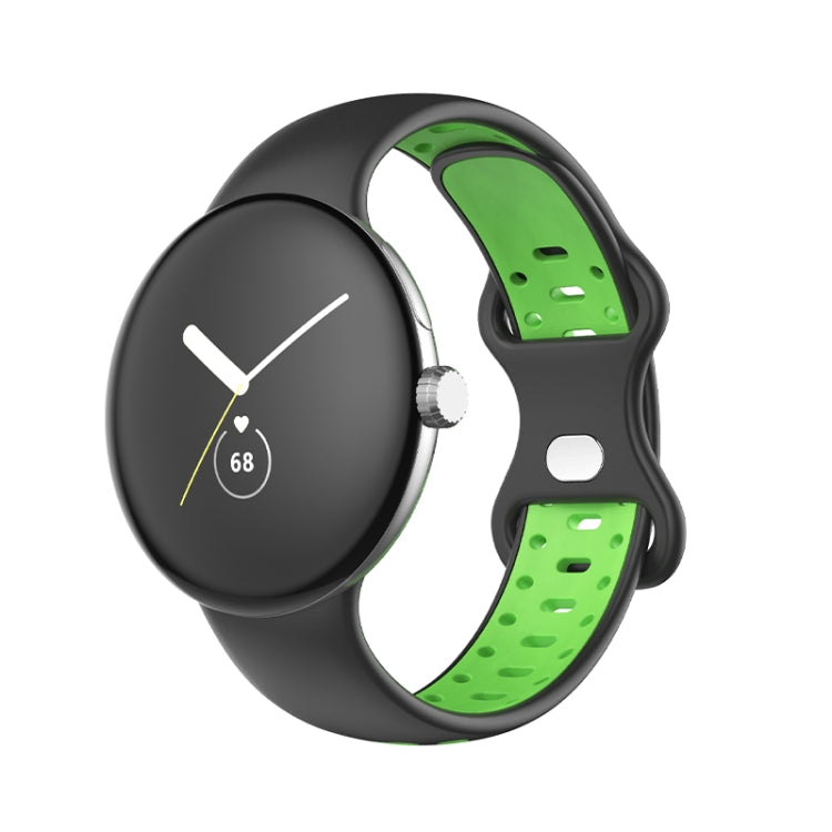 For Google Pixel Watch Two-Color Silicone Watch Band Man