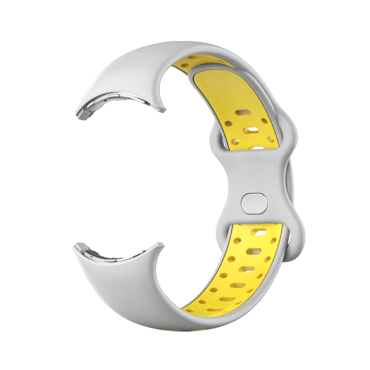 For Google Pixel Watch Two-Color Silicone Watch Band Man
