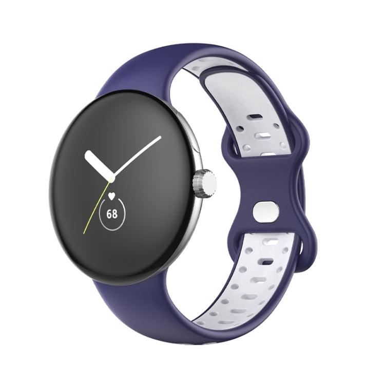 For Google Pixel Watch Two-Color Silicone Watch Band Man