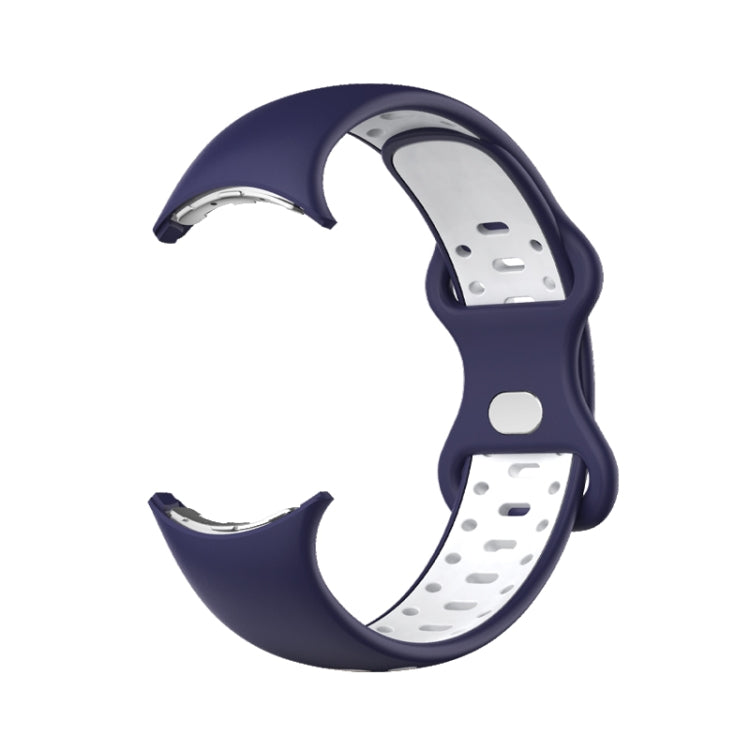 For Google Pixel Watch Two-Color Silicone Watch Band Man