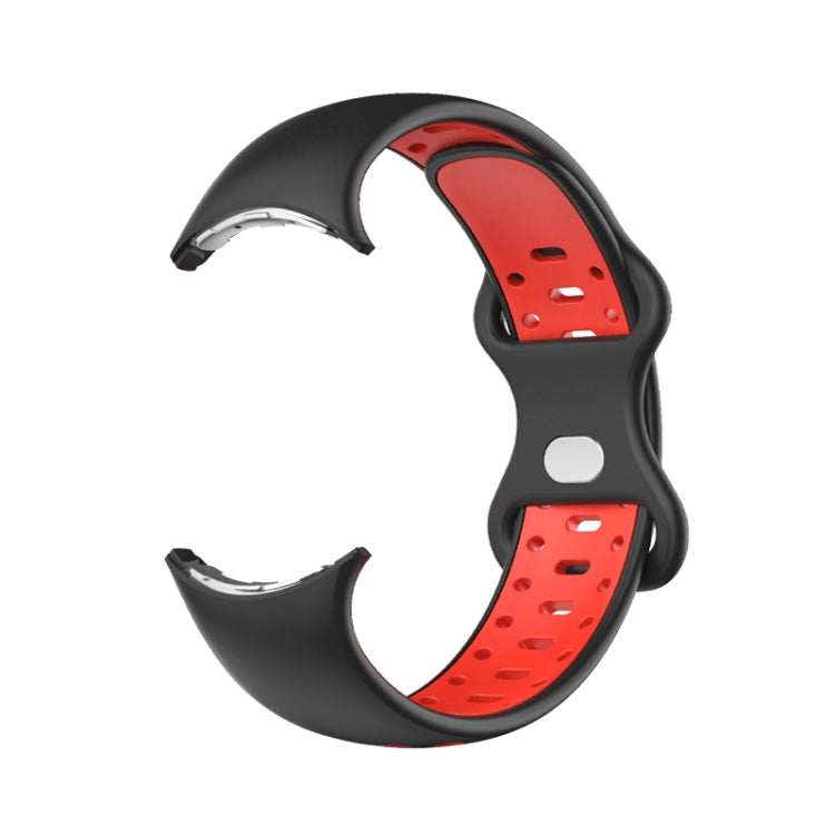 For Google Pixel Watch Two-Color Silicone Watch Band Women