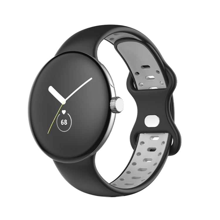 For Google Pixel Watch Two-Color Silicone Watch Band Women
