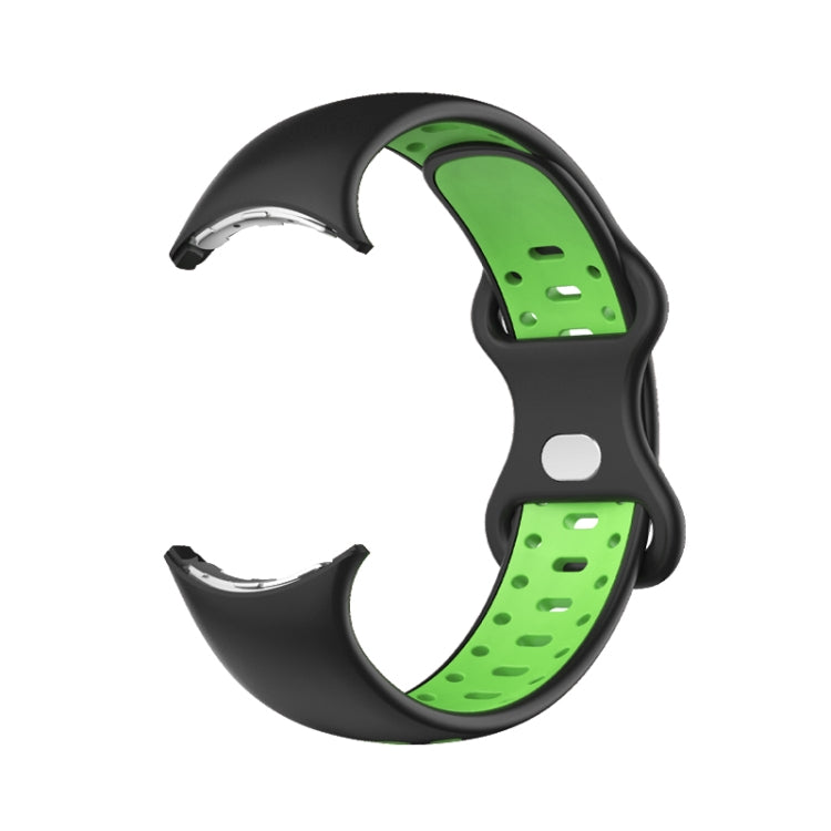 For Google Pixel Watch Two-Color Silicone Watch Band Women
