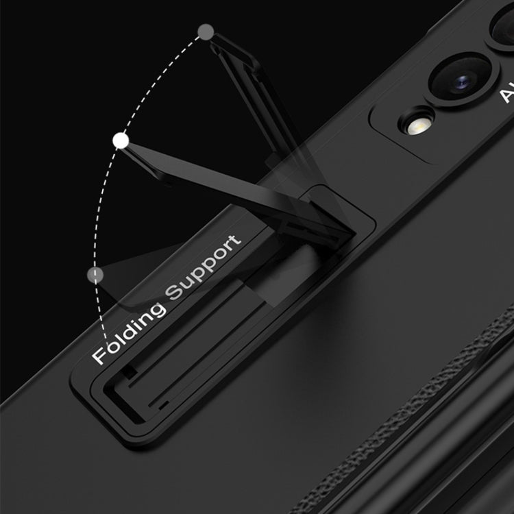 For Samsung Galaxy Z Fold4 GKK Magnetic Hinge Flip Phone Case with Holder & Pen Slot