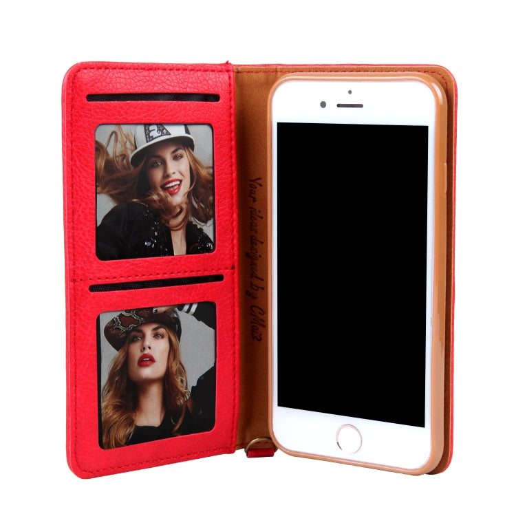 For iPhone SE 2022 / SE 2020 / 8 / 7 CMai2 Kaka Series Litchi Texture Horizontal Flip Leather Case with Holder & Card Slots