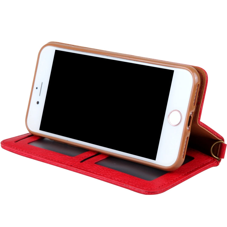 For iPhone SE 2022 / SE 2020 / 8 / 7 CMai2 Kaka Series Litchi Texture Horizontal Flip Leather Case with Holder & Card Slots