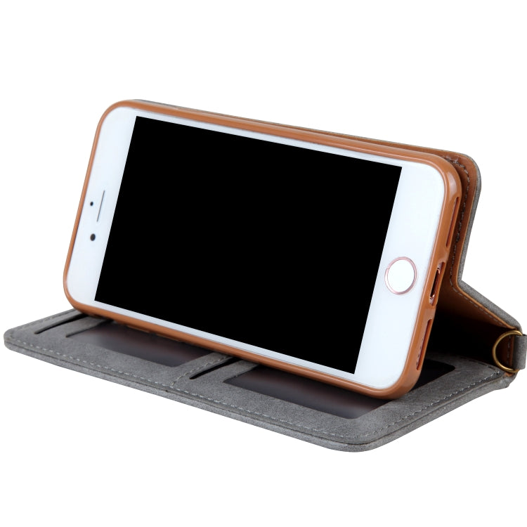 For iPhone SE 2022 / SE 2020 / 8 / 7 CMai2 Kaka Series Litchi Texture Horizontal Flip Leather Case with Holder & Card Slots