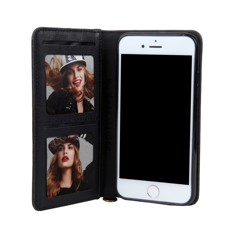 For iPhone SE 2022 / SE 2020 / 8 / 7 CMai2 Kaka Series Litchi Texture Horizontal Flip Leather Case with Holder & Card Slots