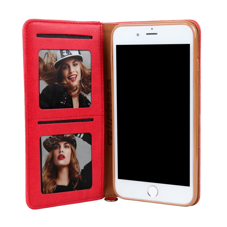 For iPhone 8 Plus / 7 Plus CMai2 Kaka Series Litchi Texture Horizontal Flip Leather Case with Holder & Card Slots