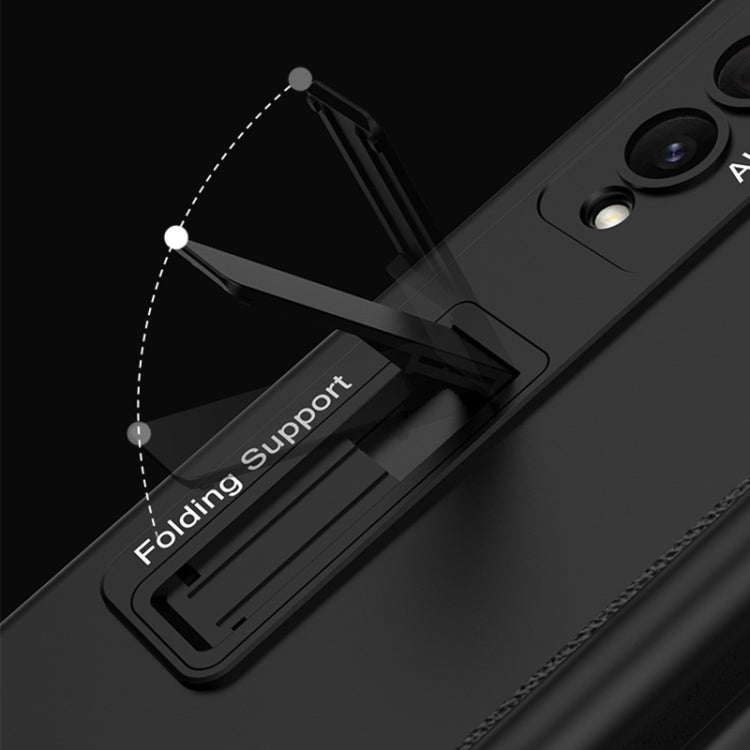 For Samsung Galaxy Z Fold4 GKK Magnetic Hinge Flip Phone Case with Pen Holder & Holder
