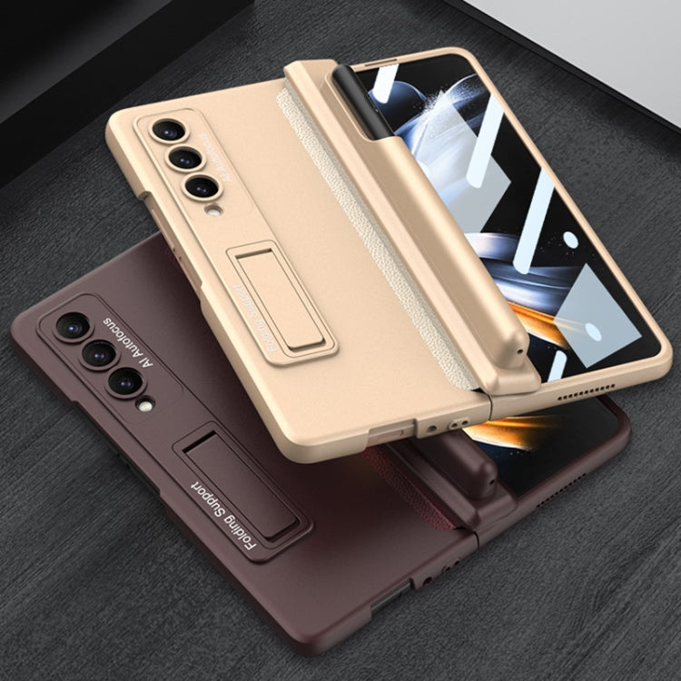 For Samsung Galaxy Z Fold4 GKK Magnetic Hinge Flip Phone Case with Pen Holder & Holder