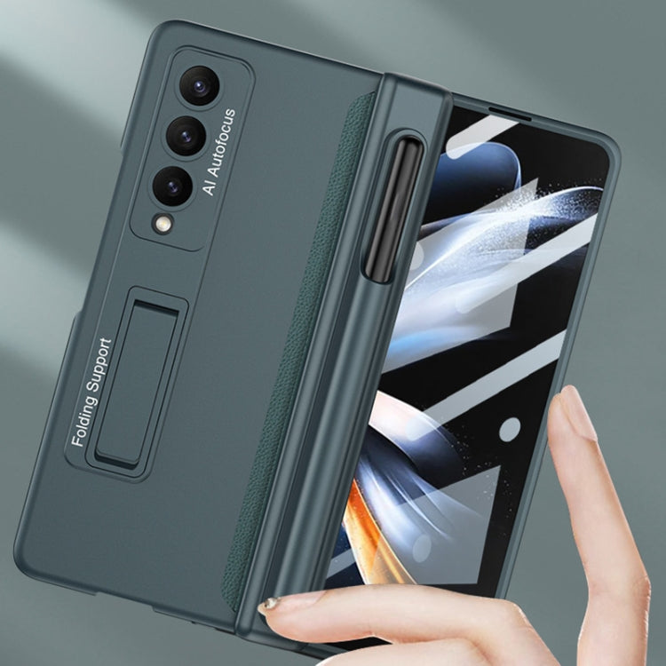 For Samsung Galaxy Z Fold4 GKK Magnetic Hinge Flip Phone Case with Pen Holder & Holder