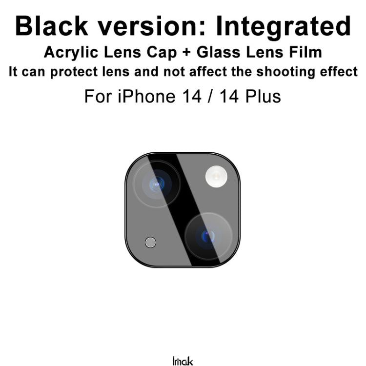 For iPhone 14  / 14 Plus imak High Definition Integrated Glass Lens Film Black Version