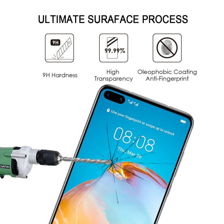 For Huawei P40 9H Surface Hardness 2.5D Full Screen Curved Tempered Glass Film