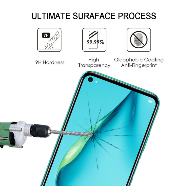 For Huawei P40 Lite 9H Surface Hardness 2.5D Full Screen Curved Tempered Glass Film