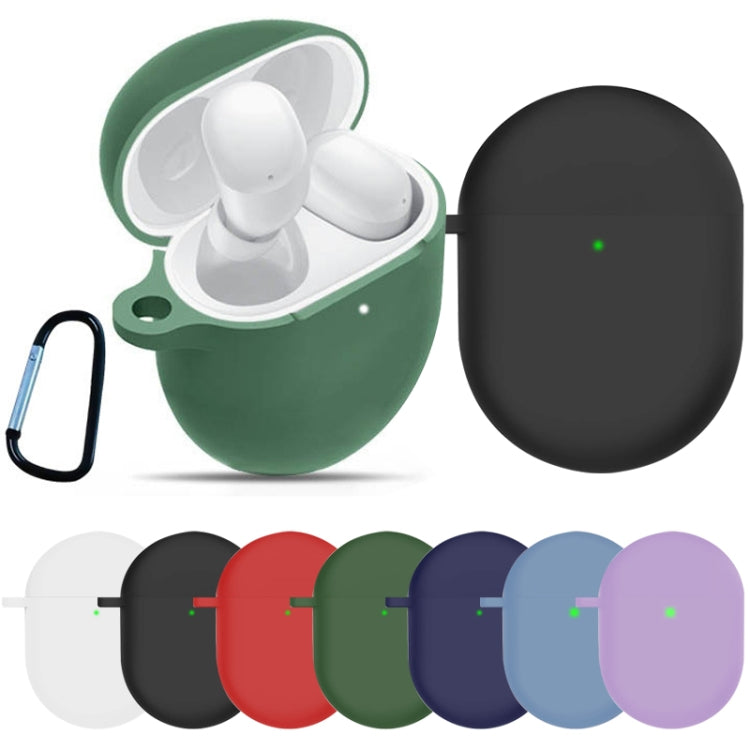 For Redmi Buds4 Silicone Earphone Protective Case with D Carabiner