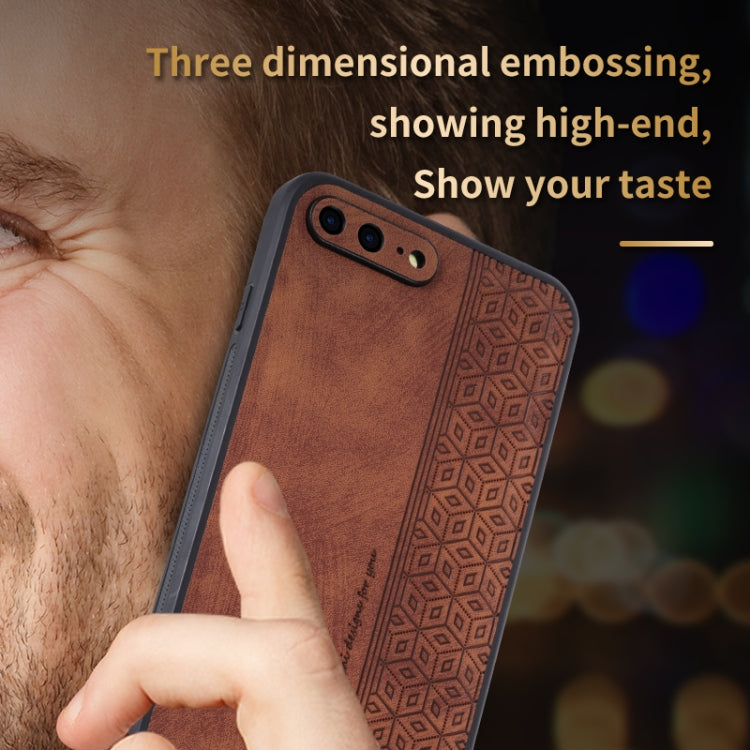 For iPhone 8 Plus / 7 Plus AZNS 3D Embossed Skin Feel Phone Case