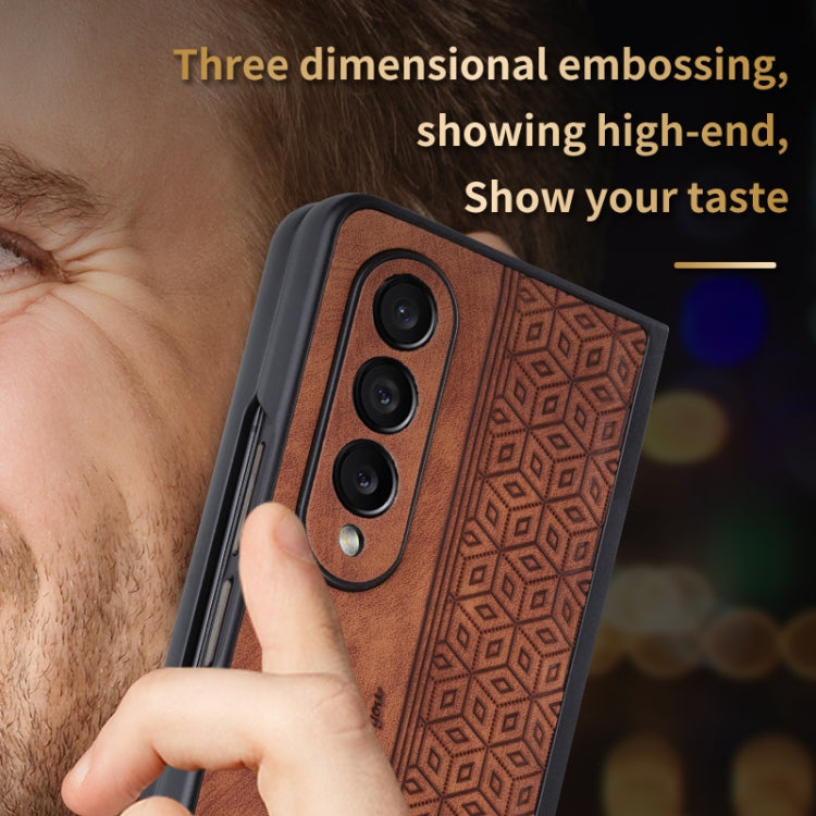 For Samsung Galaxy Z Fold4 5G AZNS 3D Embossed Skin Feel Phone Case