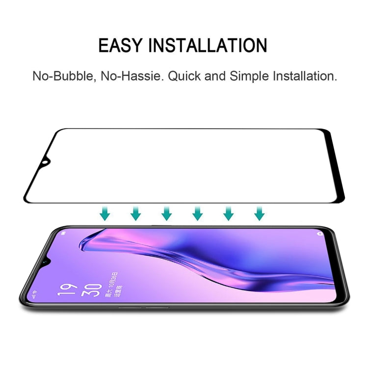 For OPPO A8 9H Surface Hardness 2.5D Full Glue Full Screen Tempered Glass Film