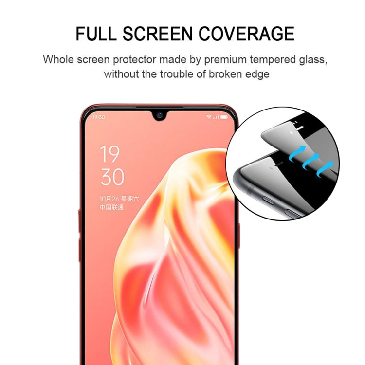 For OPPO A91 9H Surface Hardness 2.5D Full Glue Full Screen Tempered Glass Film