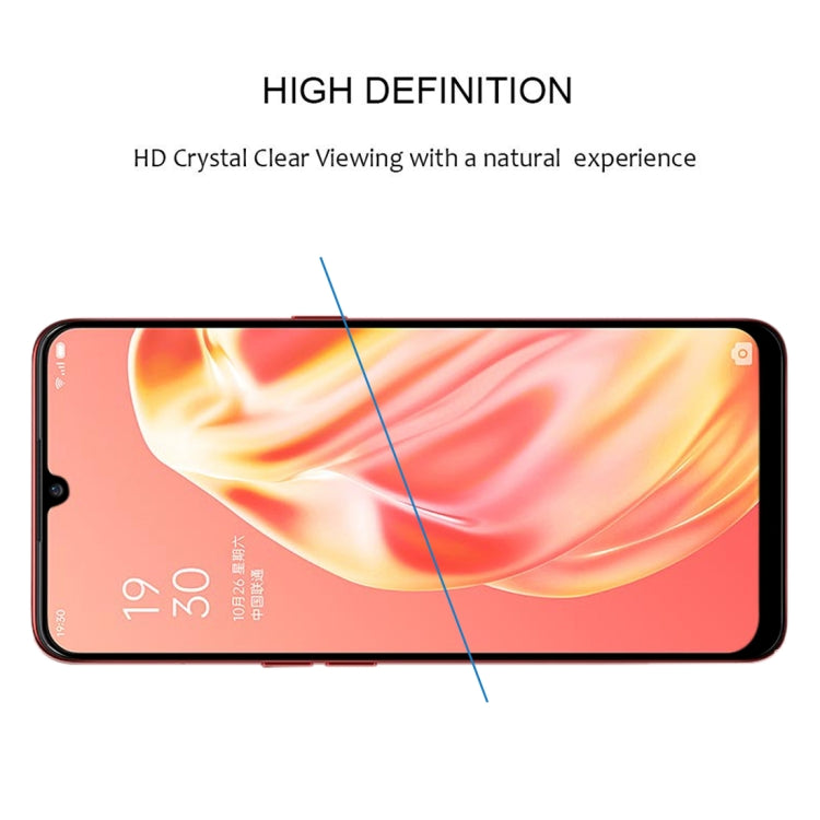 For OPPO A91 9H Surface Hardness 2.5D Full Glue Full Screen Tempered Glass Film