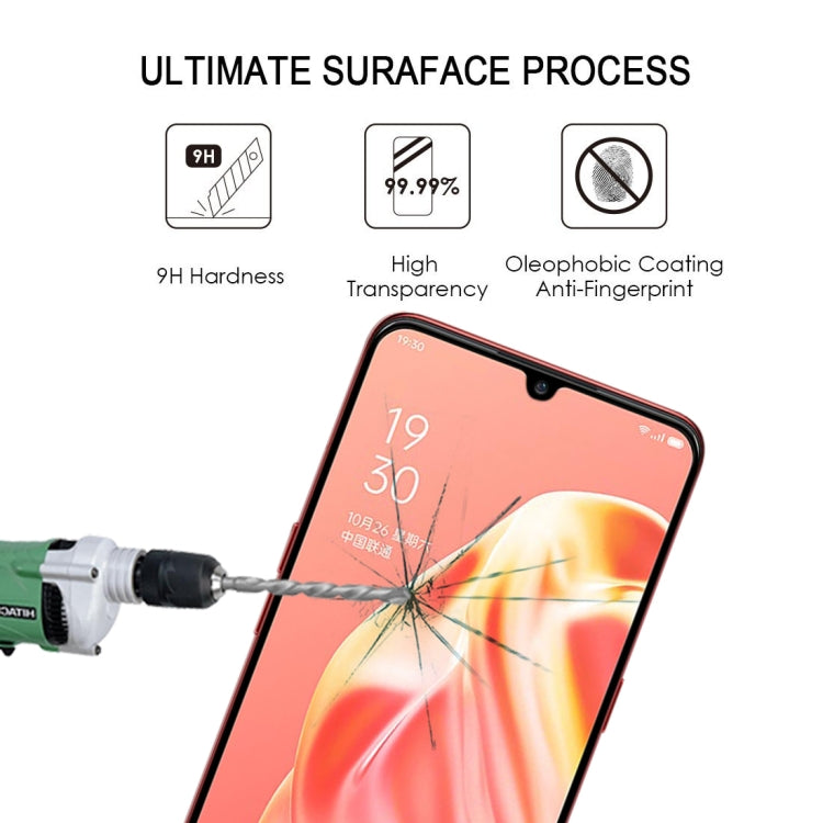 For OPPO A91 9H Surface Hardness 2.5D Full Glue Full Screen Tempered Glass Film