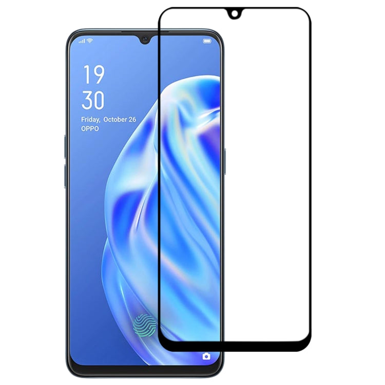 For OPPO F15 9H Surface Hardness 2.5D Full Glue Full Screen Tempered Glass Film