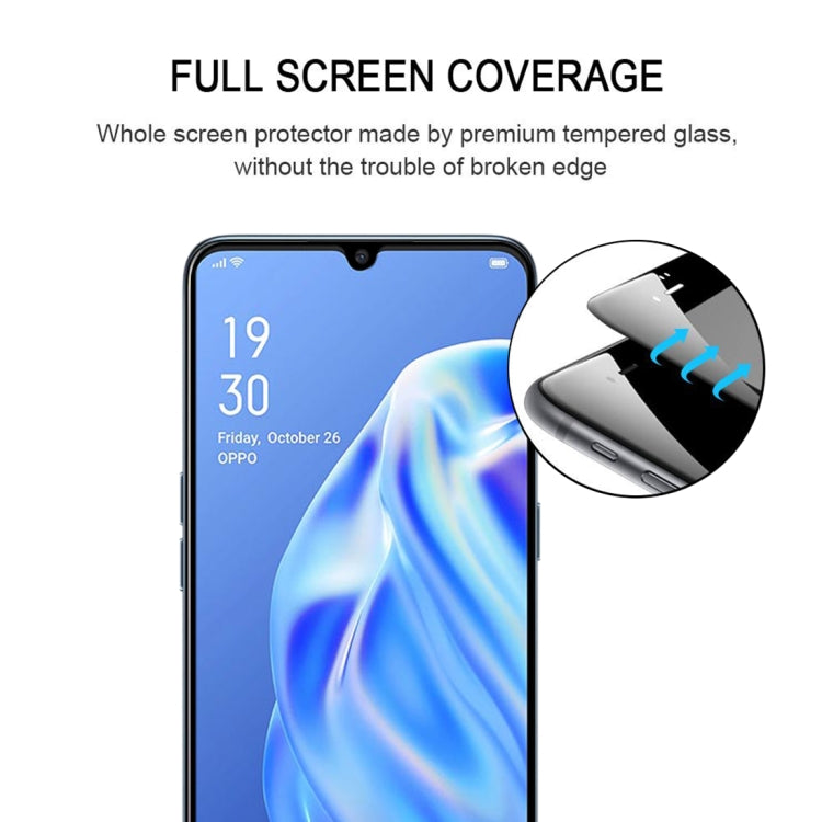 For OPPO F15 9H Surface Hardness 2.5D Full Glue Full Screen Tempered Glass Film