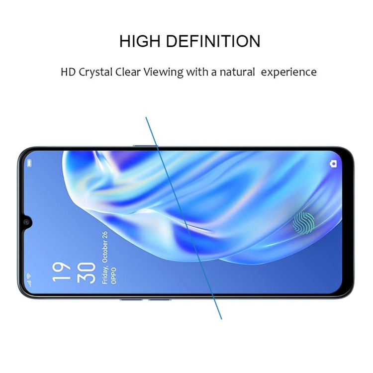 For OPPO F15 9H Surface Hardness 2.5D Full Glue Full Screen Tempered Glass Film