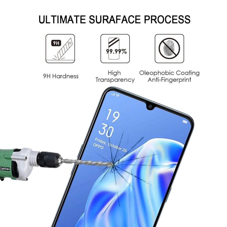 For OPPO F15 9H Surface Hardness 2.5D Full Glue Full Screen Tempered Glass Film