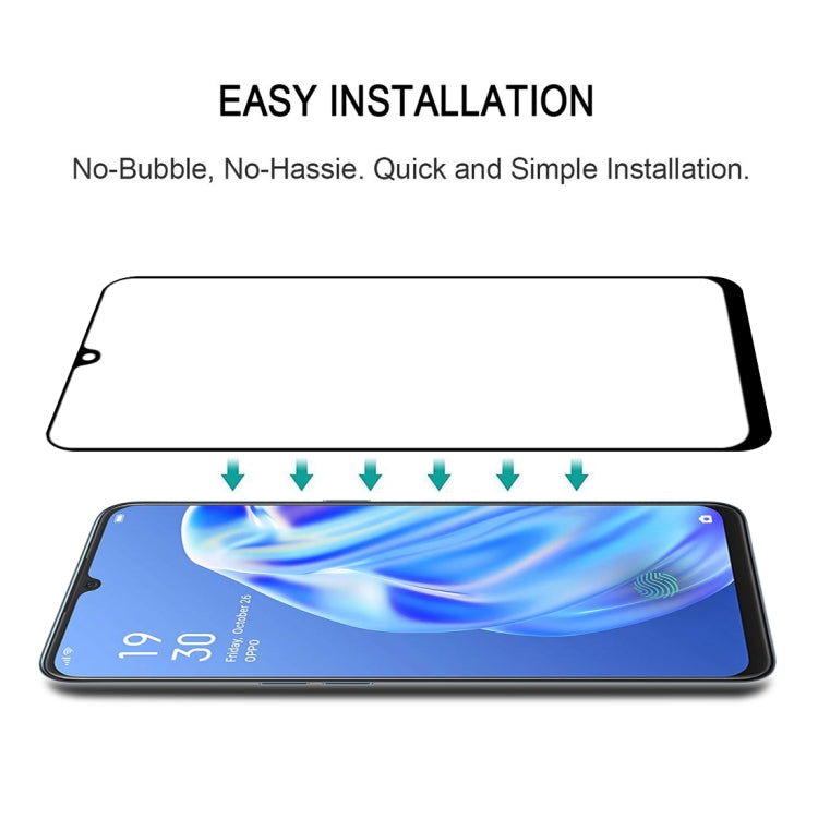 For OPPO F15 9H Surface Hardness 2.5D Full Glue Full Screen Tempered Glass Film