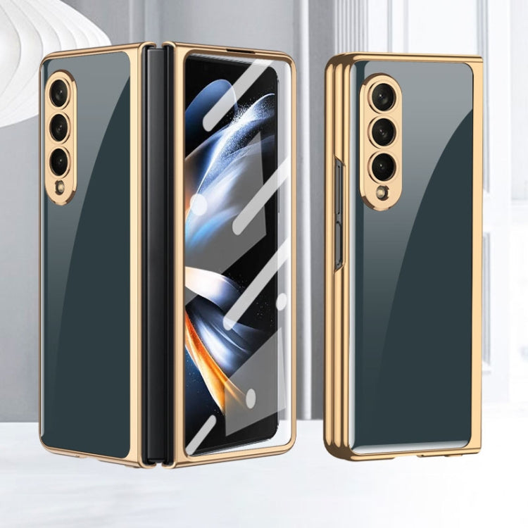 For Samsung Galaxy Z Fold4 GKK Integrated Electroplating Painted Glass Phone Case