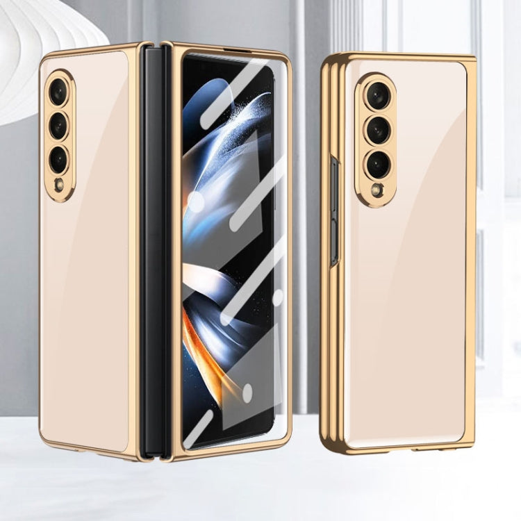 For Samsung Galaxy Z Fold4 GKK Integrated Electroplating Painted Glass Phone Case