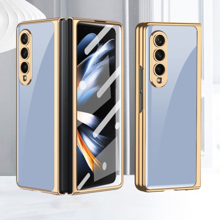 For Samsung Galaxy Z Fold4 GKK Integrated Electroplating Painted Glass Phone Case