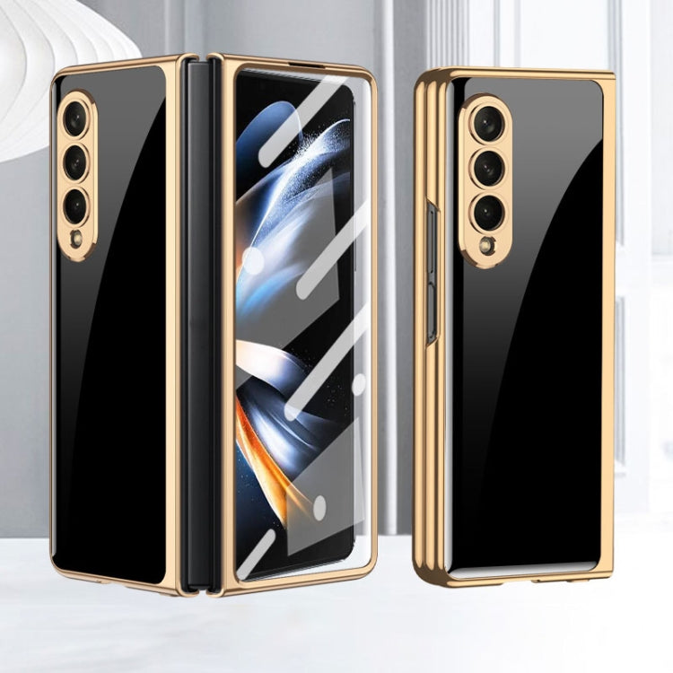 For Samsung Galaxy Z Fold4 GKK Integrated Electroplating Painted Glass Phone Case