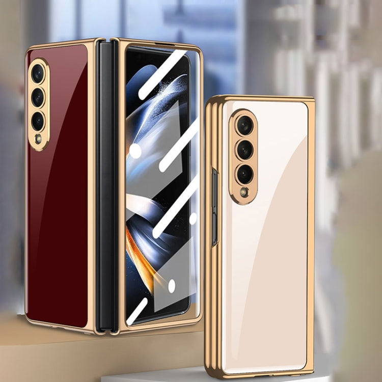 For Samsung Galaxy Z Fold4 GKK Integrated Electroplating Painted Glass Phone Case