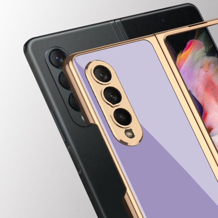 For Samsung Galaxy Z Fold4 GKK Integrated Electroplating Painted Glass Phone Case