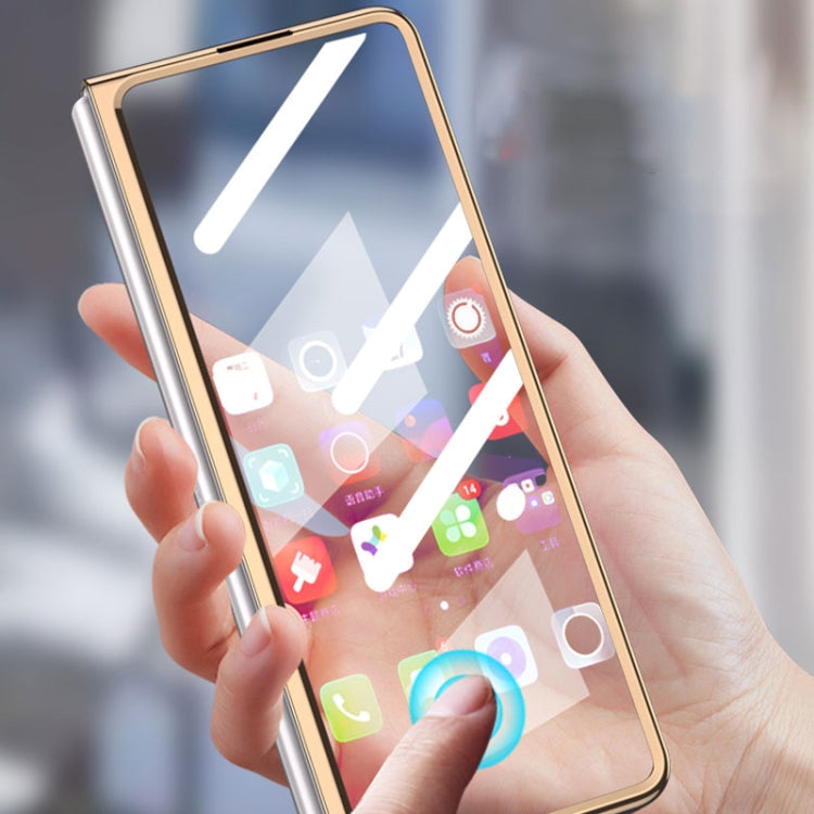 For Samsung Galaxy Z Fold4 GKK Integrated Electroplating Painted Glass Phone Case