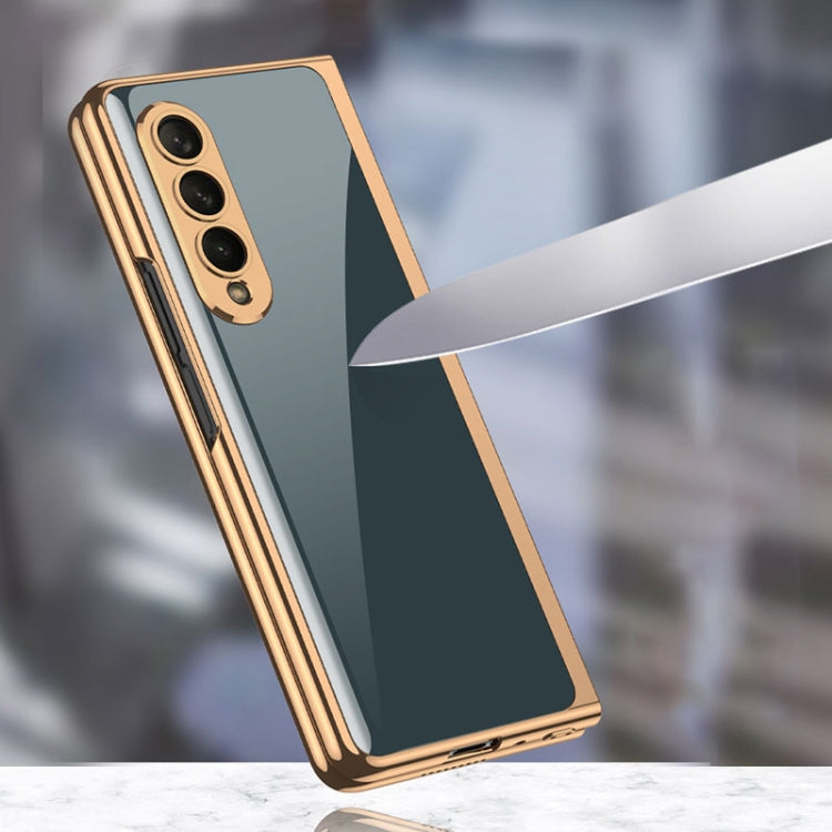 For Samsung Galaxy Z Fold4 GKK Integrated Electroplating Painted Glass Phone Case