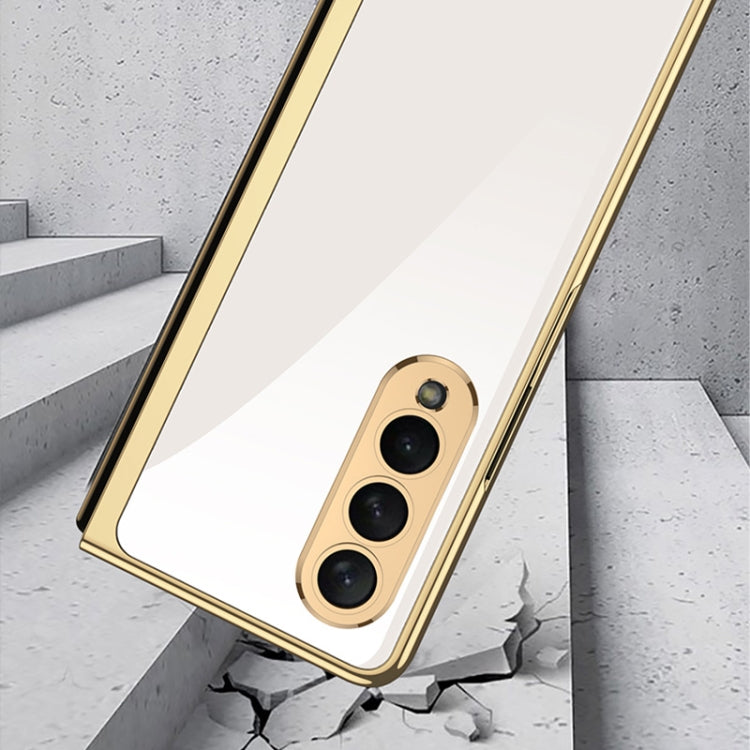 For Samsung Galaxy Z Fold4 GKK Integrated Electroplating Painted Glass Phone Case