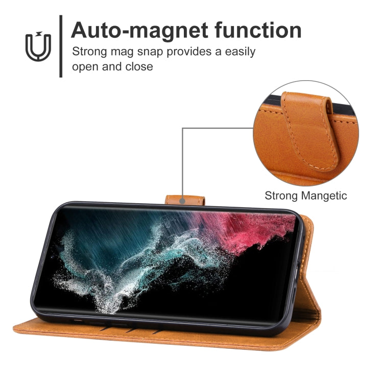 For Samsung Galaxy S23 Ultra 5G Leather Phone Case